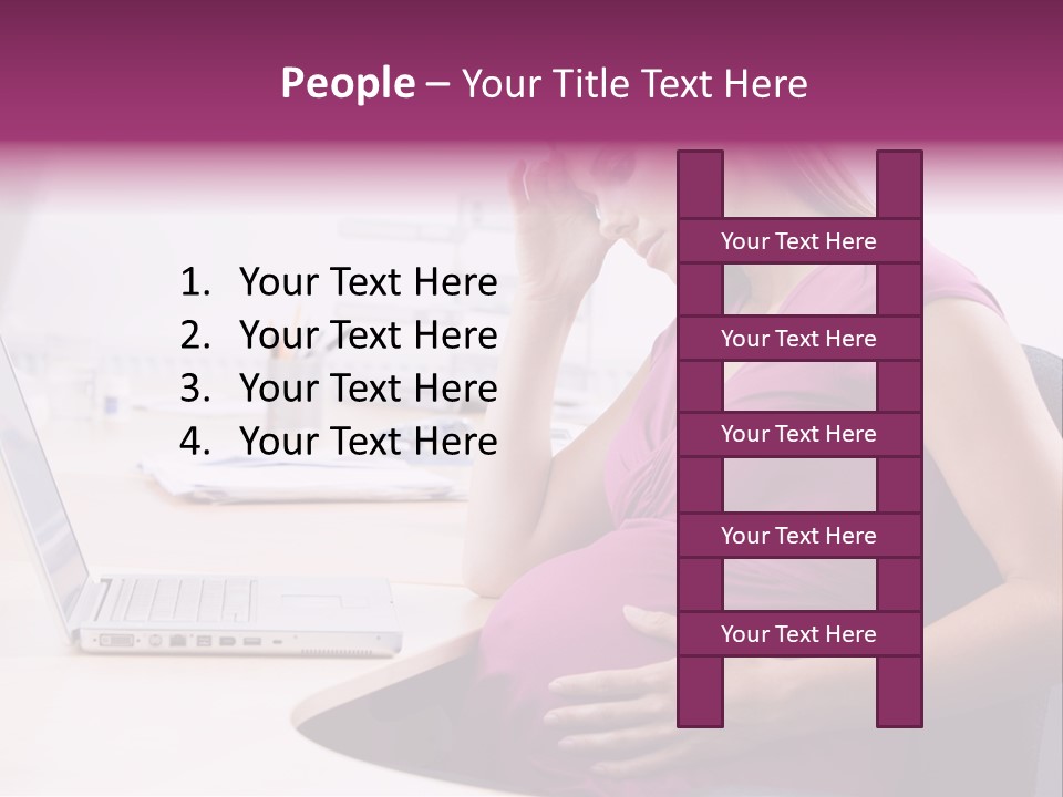 Bump Person Maternity PowerPoint Template