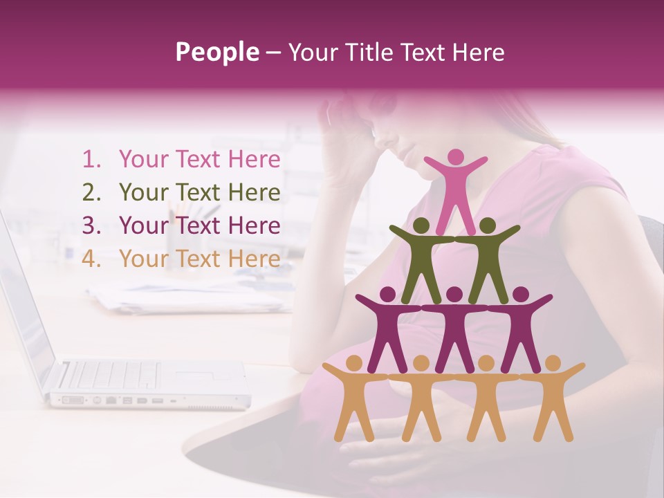 Bump Person Maternity PowerPoint Template