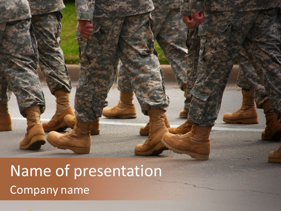 Infantry United Boot PowerPoint Template
