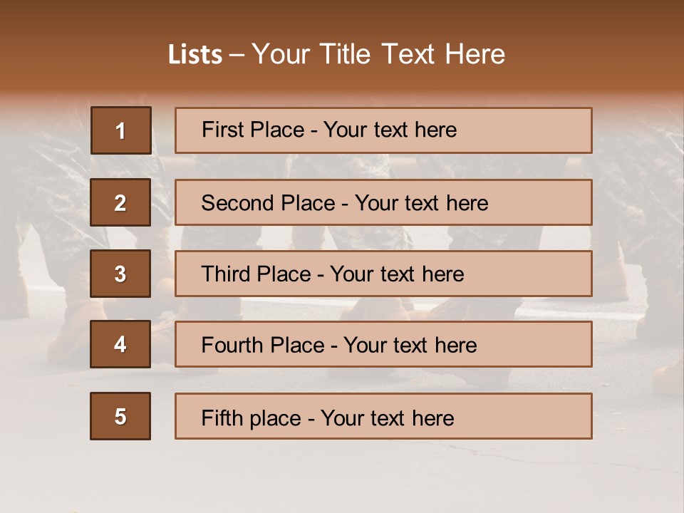 Infantry United Boot PowerPoint Template