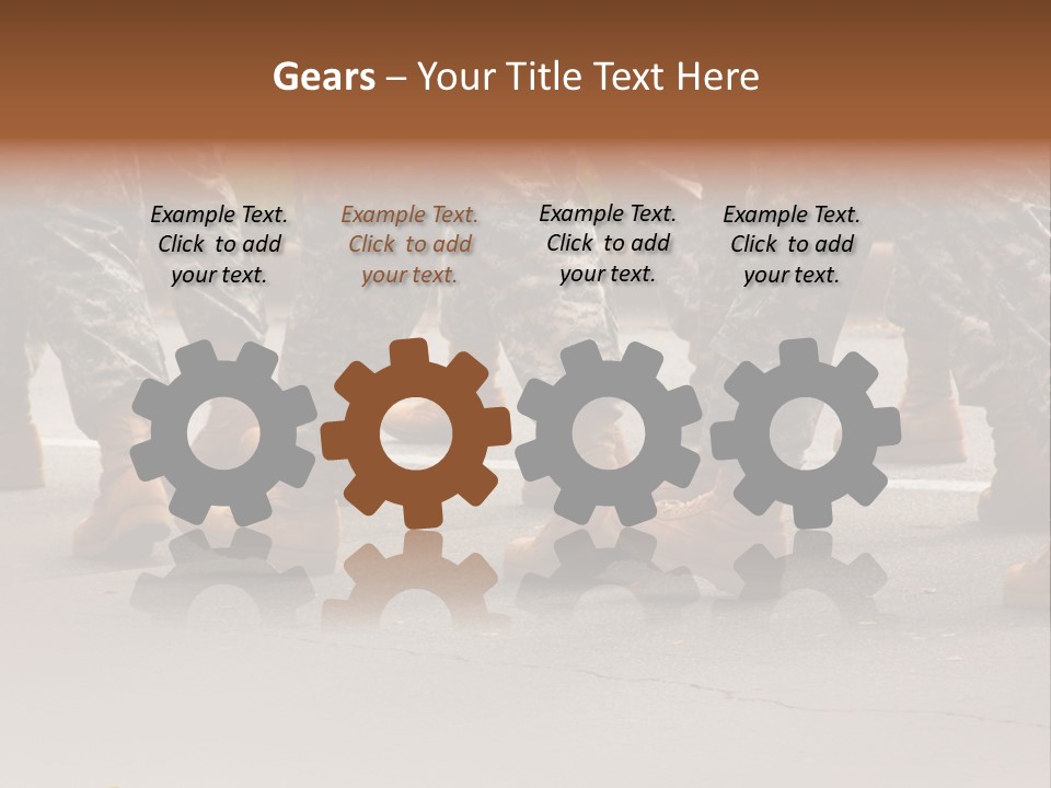 Infantry United Boot PowerPoint Template