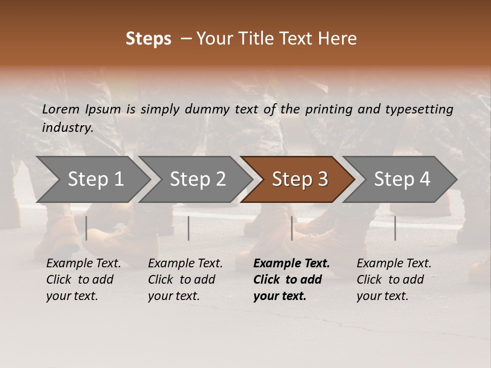 Infantry United Boot PowerPoint Template