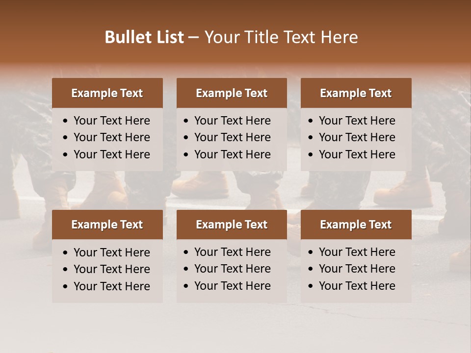 Infantry United Boot PowerPoint Template