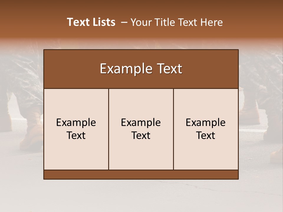 Infantry United Boot PowerPoint Template