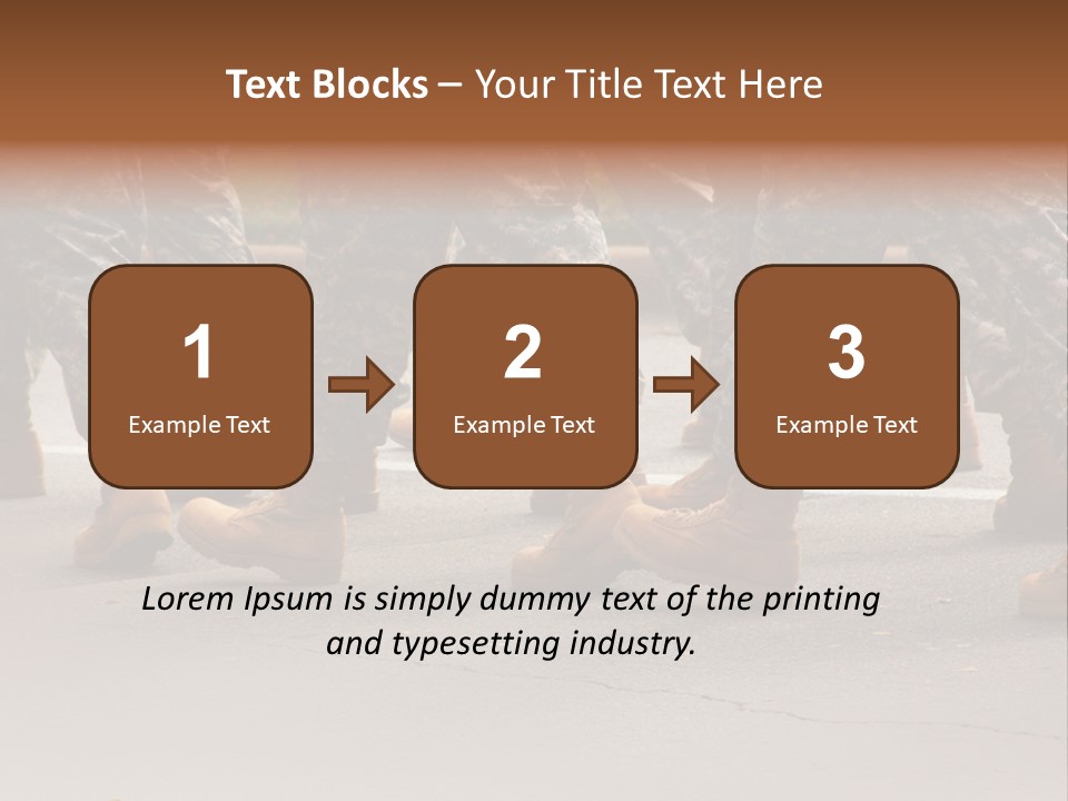 Infantry United Boot PowerPoint Template