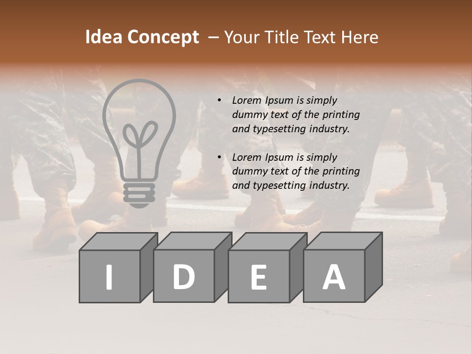 Infantry United Boot PowerPoint Template