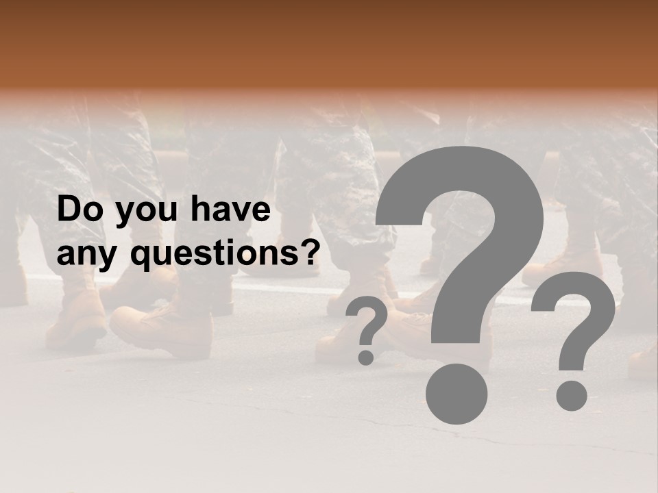 Infantry United Boot PowerPoint Template