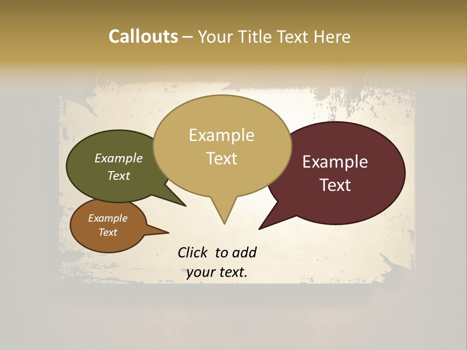 Abstract Distressed Frame PowerPoint Template