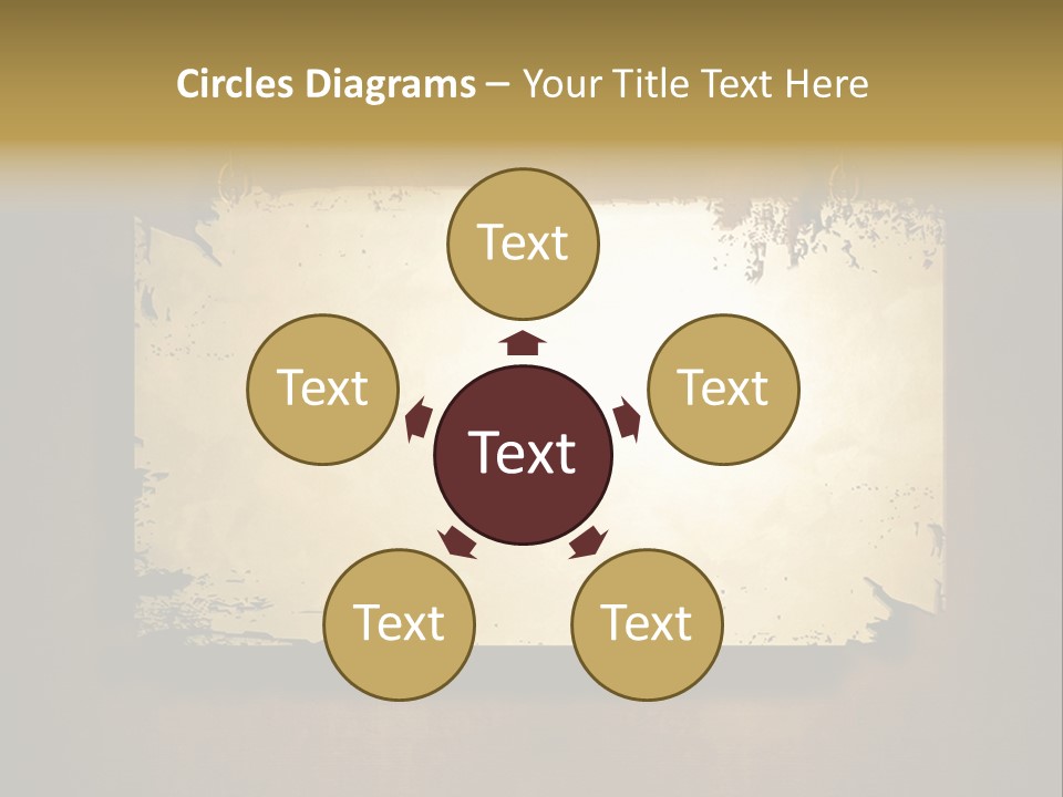 Abstract Distressed Frame PowerPoint Template