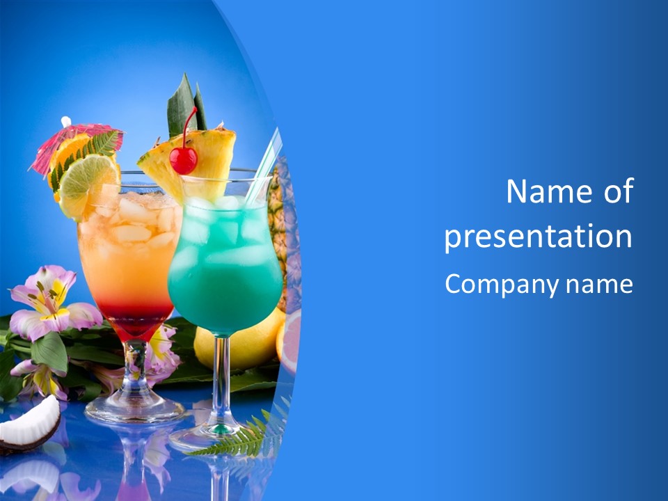 Rum Juice Cocktail PowerPoint Template