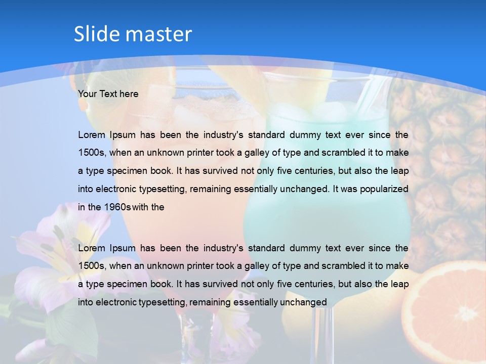 Rum Juice Cocktail PowerPoint Template