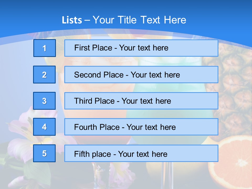 Rum Juice Cocktail PowerPoint Template