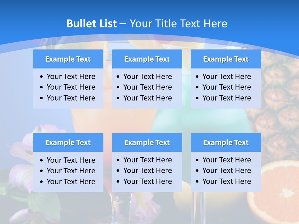 Rum Juice Cocktail PowerPoint Template