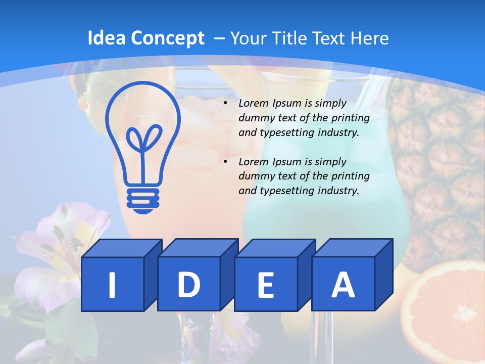 Rum Juice Cocktail PowerPoint Template