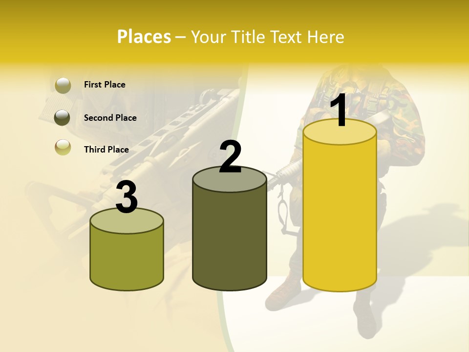 Bearing White War PowerPoint Template