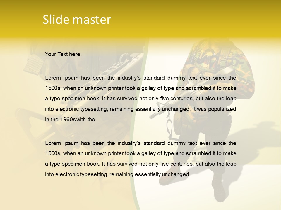 Bearing White War PowerPoint Template