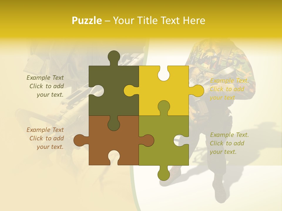 Bearing White War PowerPoint Template