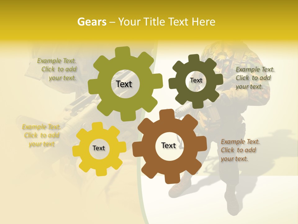 Bearing White War PowerPoint Template