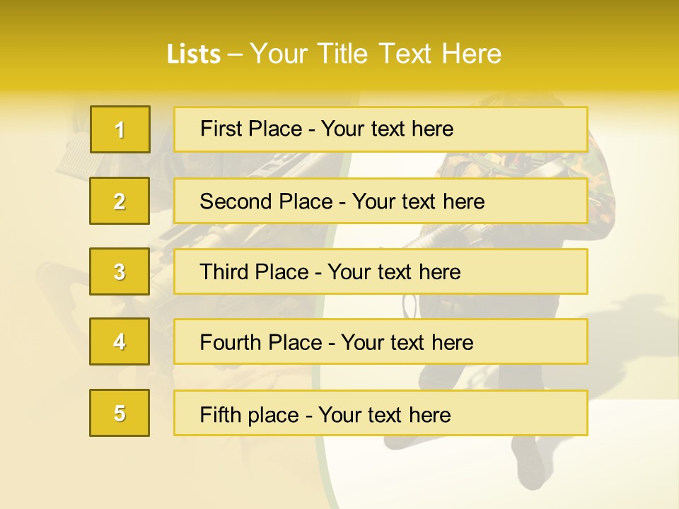 Bearing White War PowerPoint Template