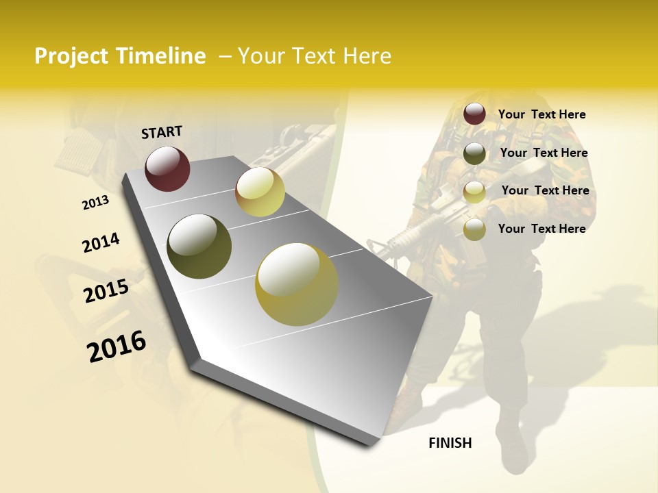 Bearing White War PowerPoint Template