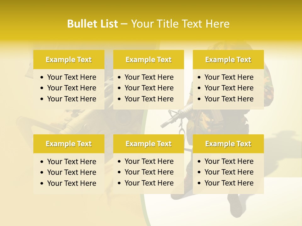 Bearing White War PowerPoint Template