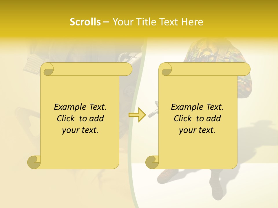 Bearing White War PowerPoint Template
