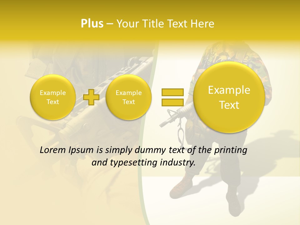 Bearing White War PowerPoint Template