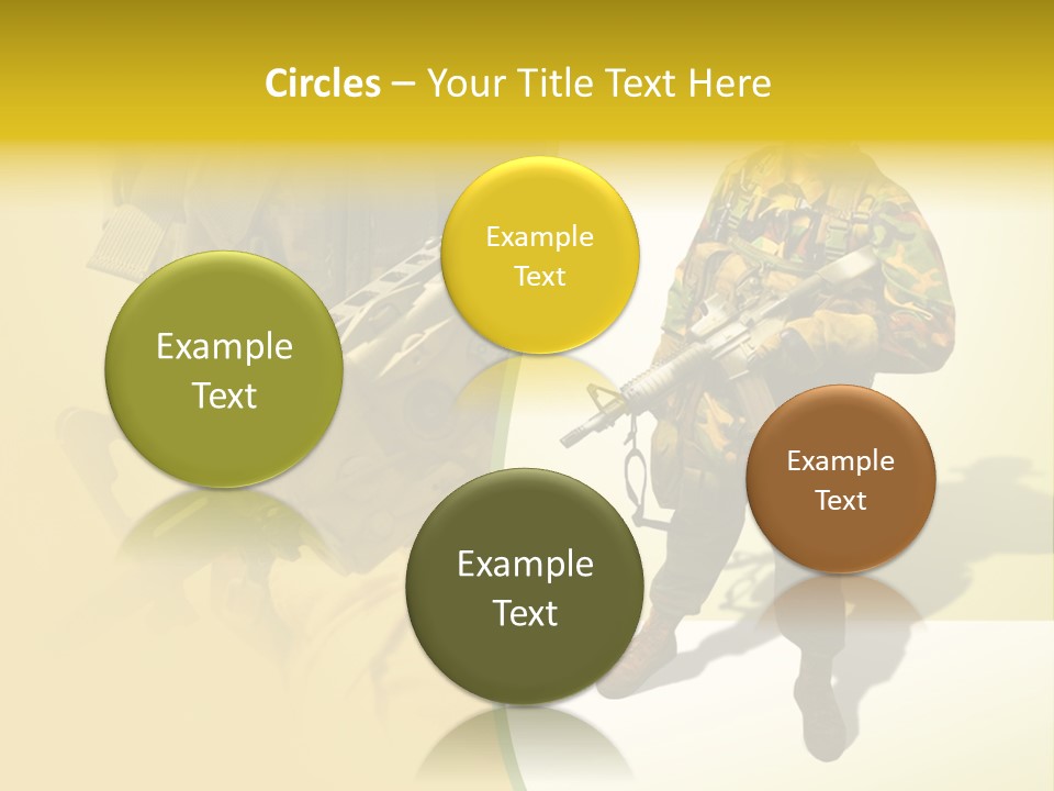 Bearing White War PowerPoint Template