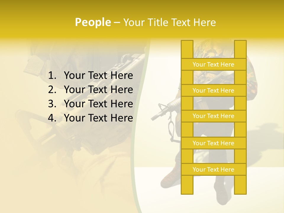 Bearing White War PowerPoint Template