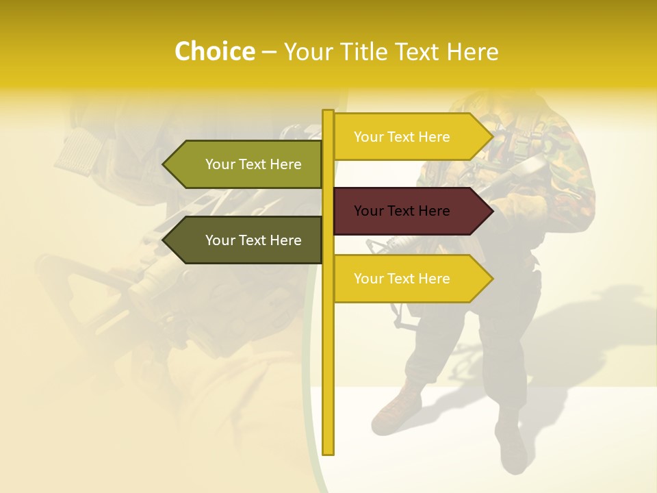 Bearing White War PowerPoint Template