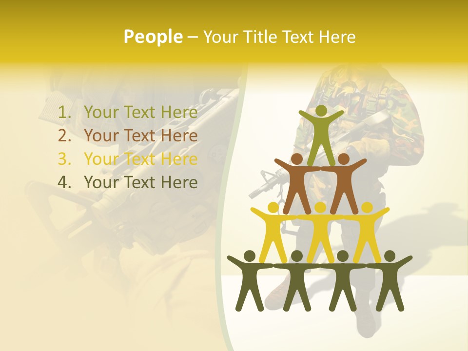 Bearing White War PowerPoint Template