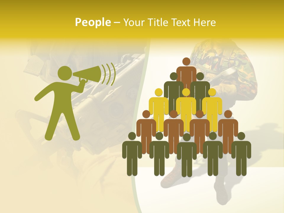 Bearing White War PowerPoint Template