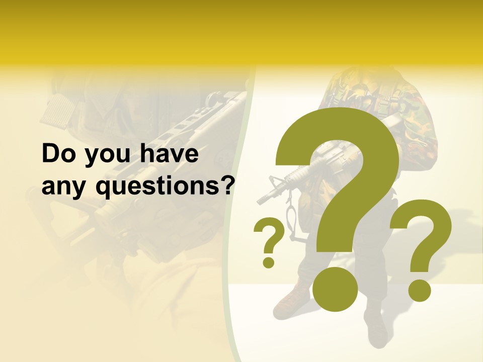 Bearing White War PowerPoint Template