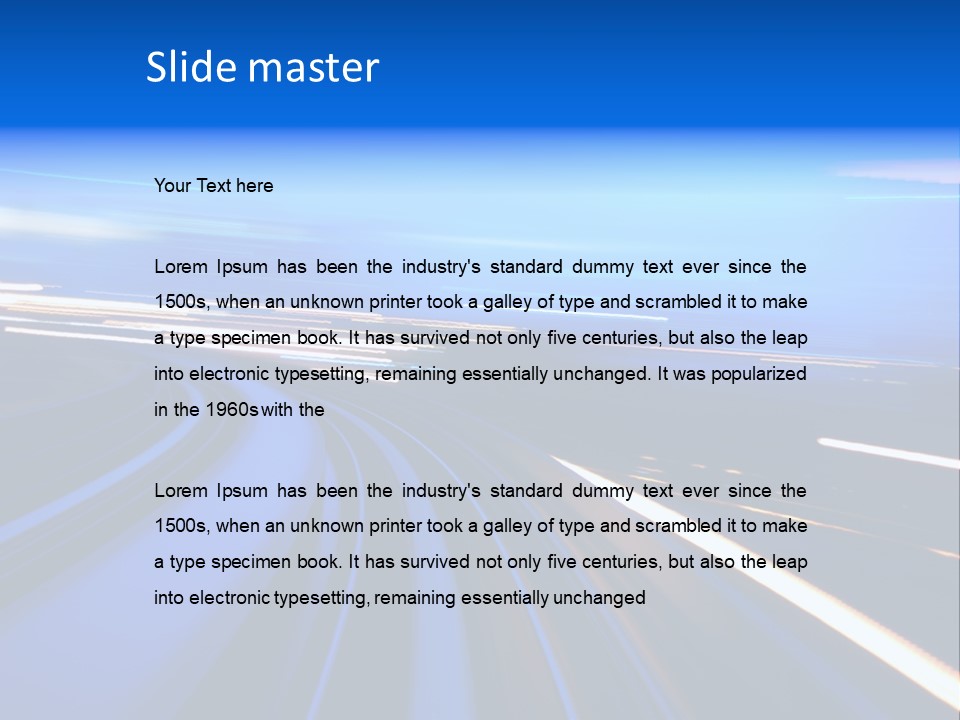 Perspective Commute Traffic PowerPoint Template