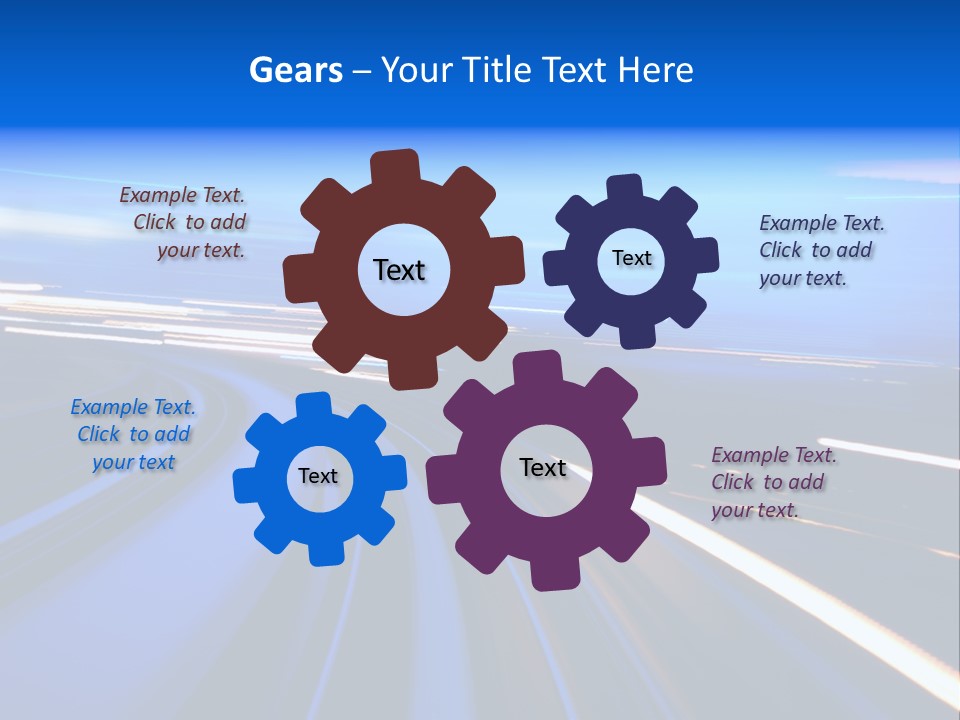 Perspective Commute Traffic PowerPoint Template