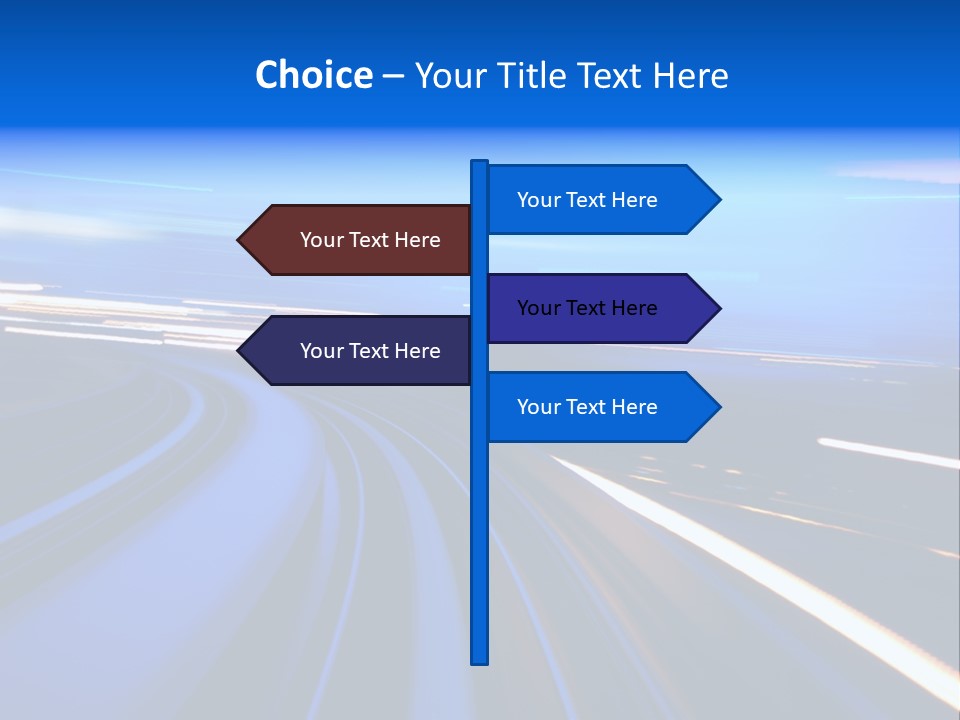 Perspective Commute Traffic PowerPoint Template