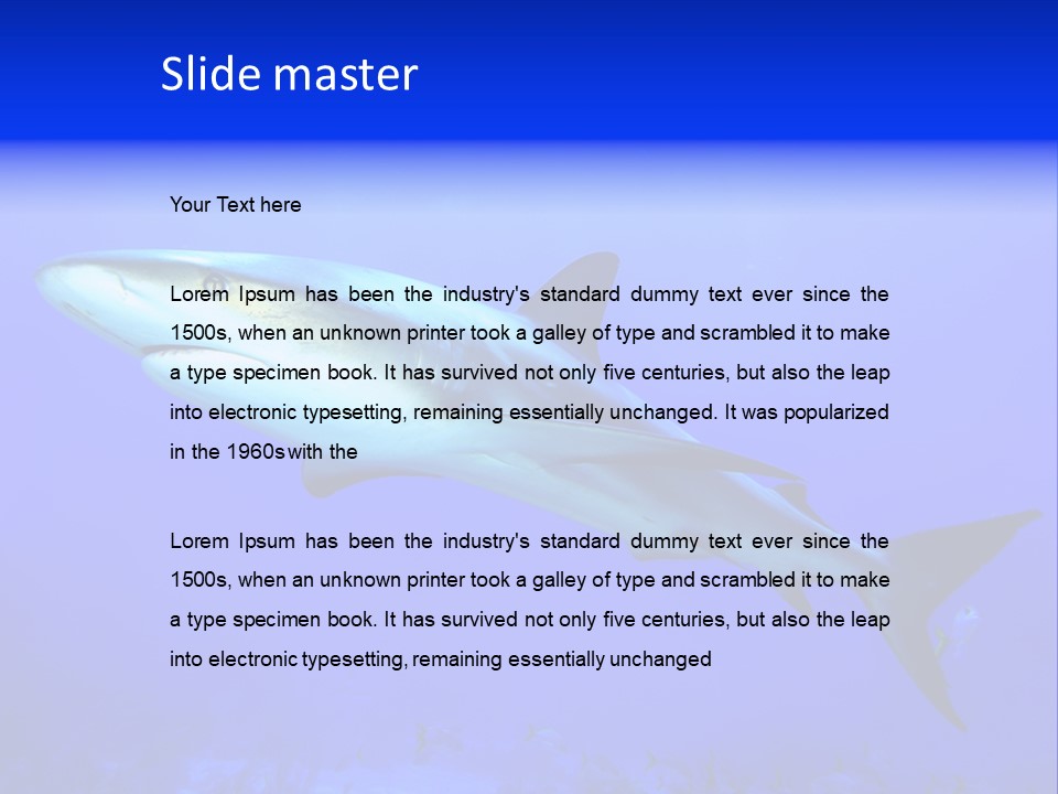 Grey Underwater Gray PowerPoint Template