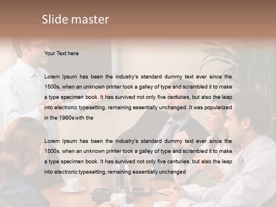 Note Men Screen PowerPoint Template