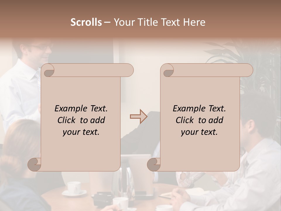 Note Men Screen PowerPoint Template