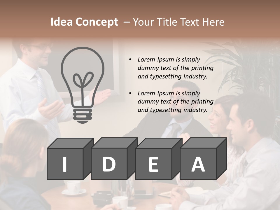 Note Men Screen PowerPoint Template