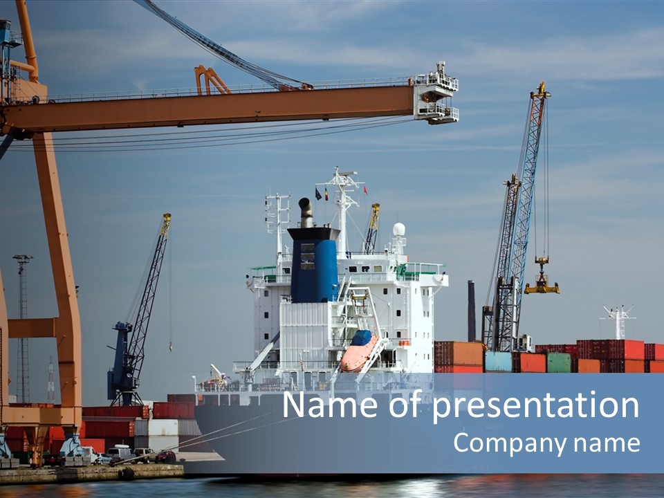 Export Dock Sail PowerPoint Template