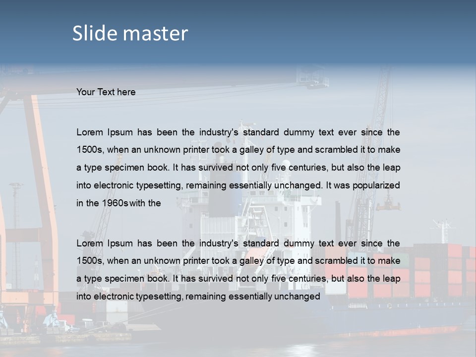 Export Dock Sail PowerPoint Template