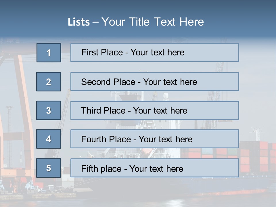 Export Dock Sail PowerPoint Template