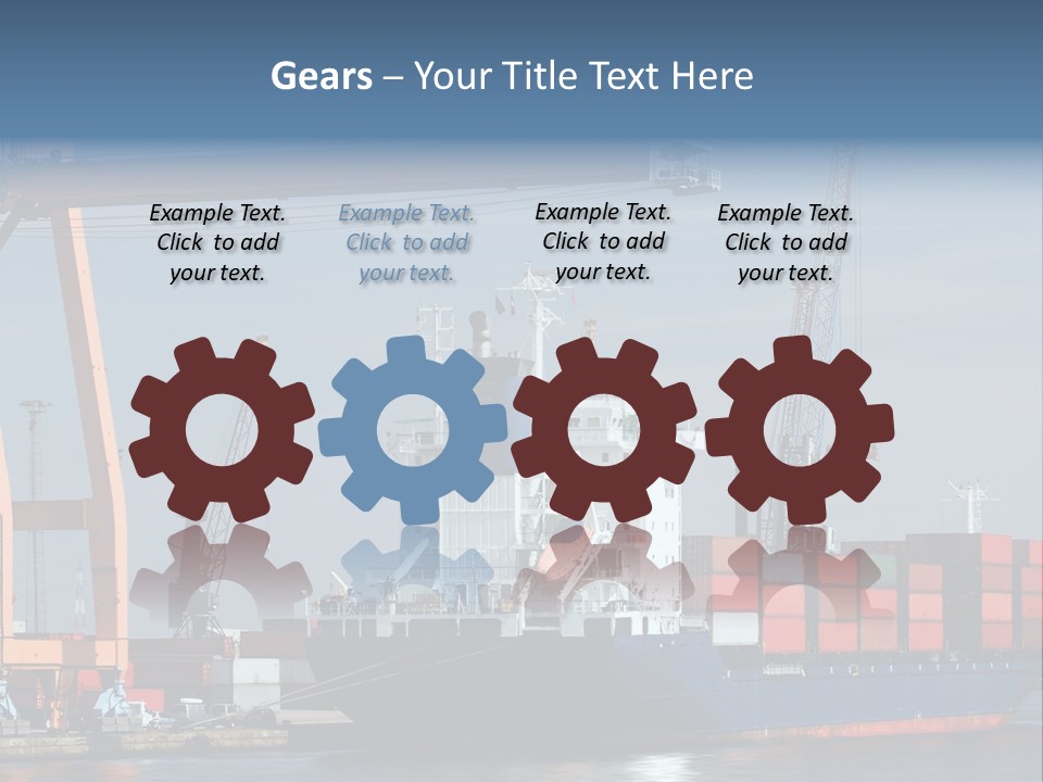 Export Dock Sail PowerPoint Template