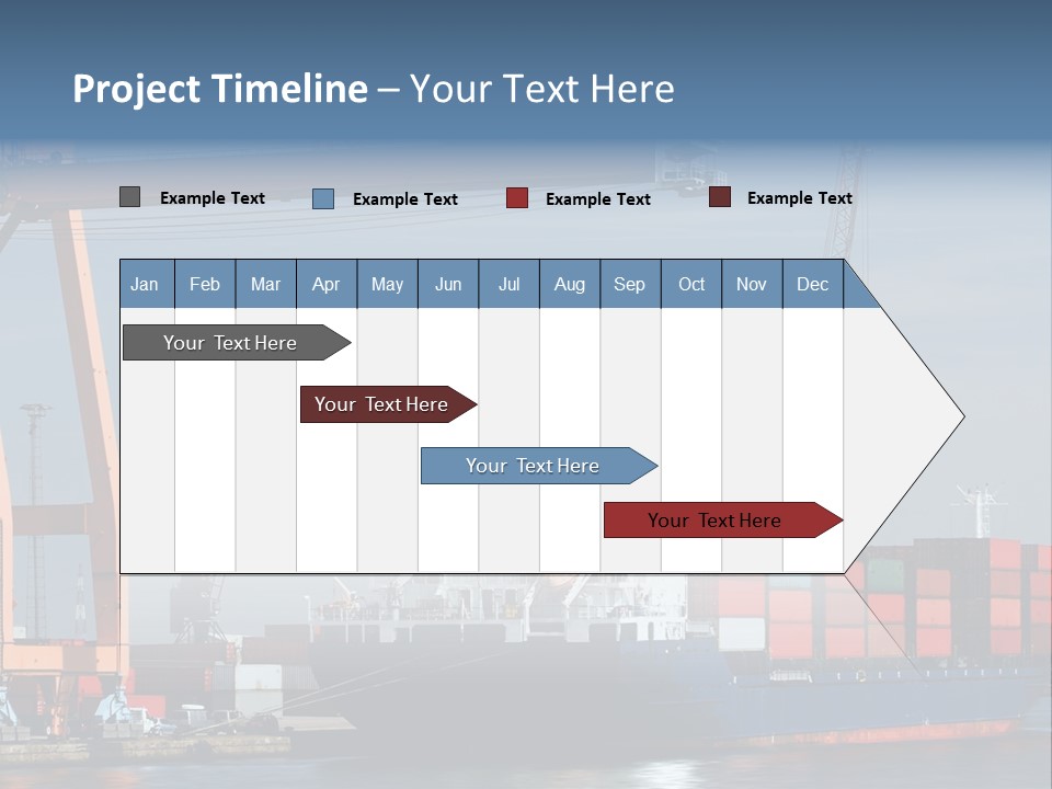 Export Dock Sail PowerPoint Template