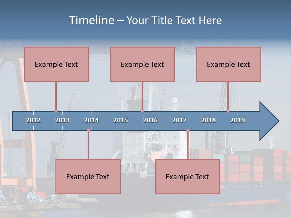 Export Dock Sail PowerPoint Template