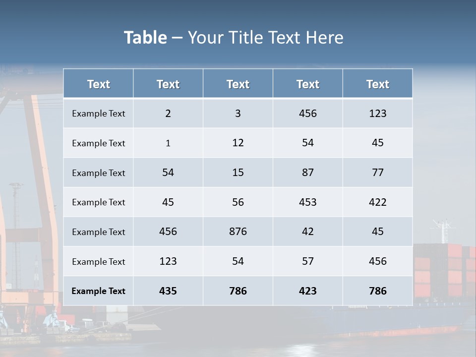 Export Dock Sail PowerPoint Template