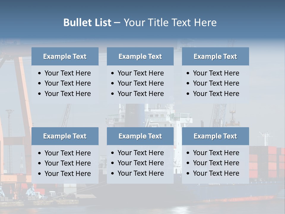 Export Dock Sail PowerPoint Template