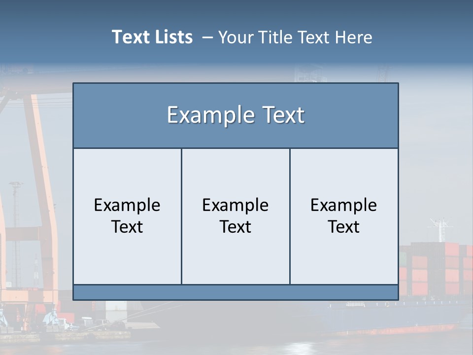 Export Dock Sail PowerPoint Template