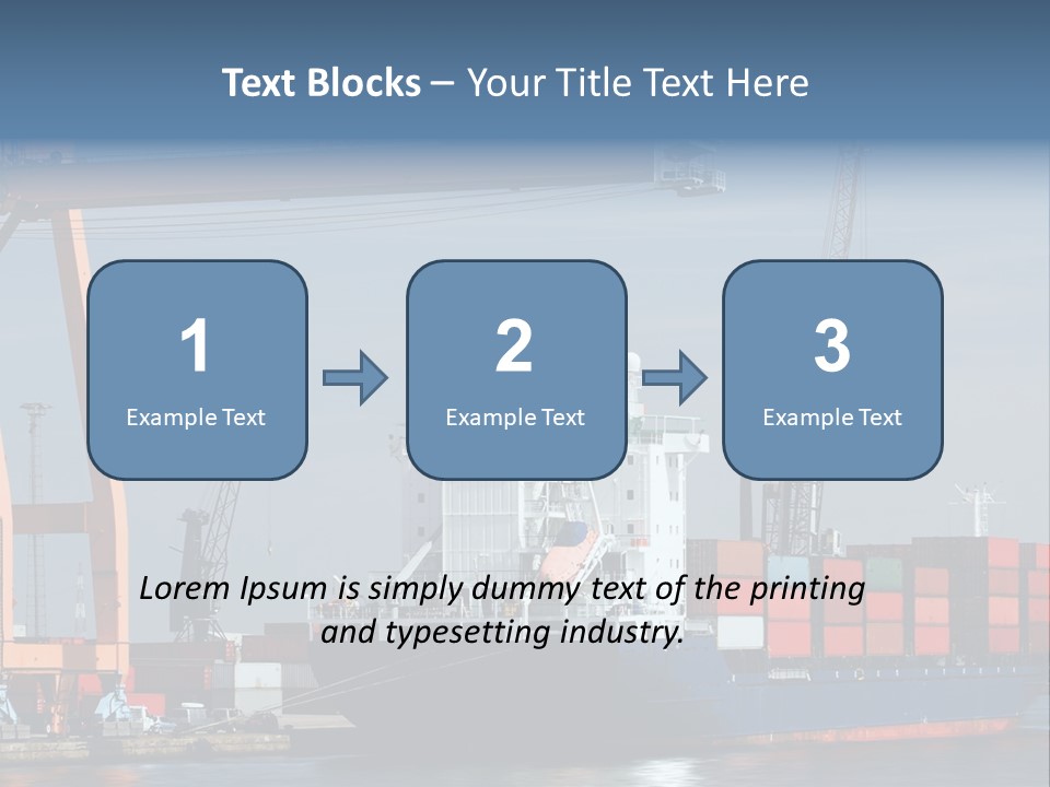 Export Dock Sail PowerPoint Template